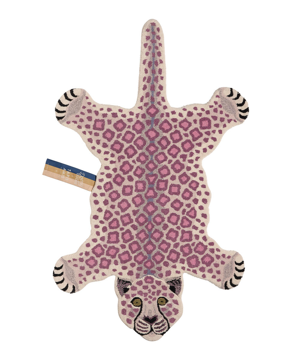 Lilly Leopard gulvtæppe, Large - lilla